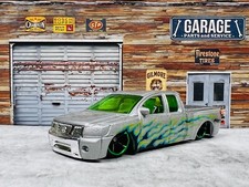 🔥🔥🔥Hot Wheels Nissan Titan Silver Pick-up Truck Lowrider C17🔥🔥🔥