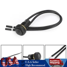 1Pcs Waterproof Momentary Reset ON/OFF Push Button Round Switch with Wire Black