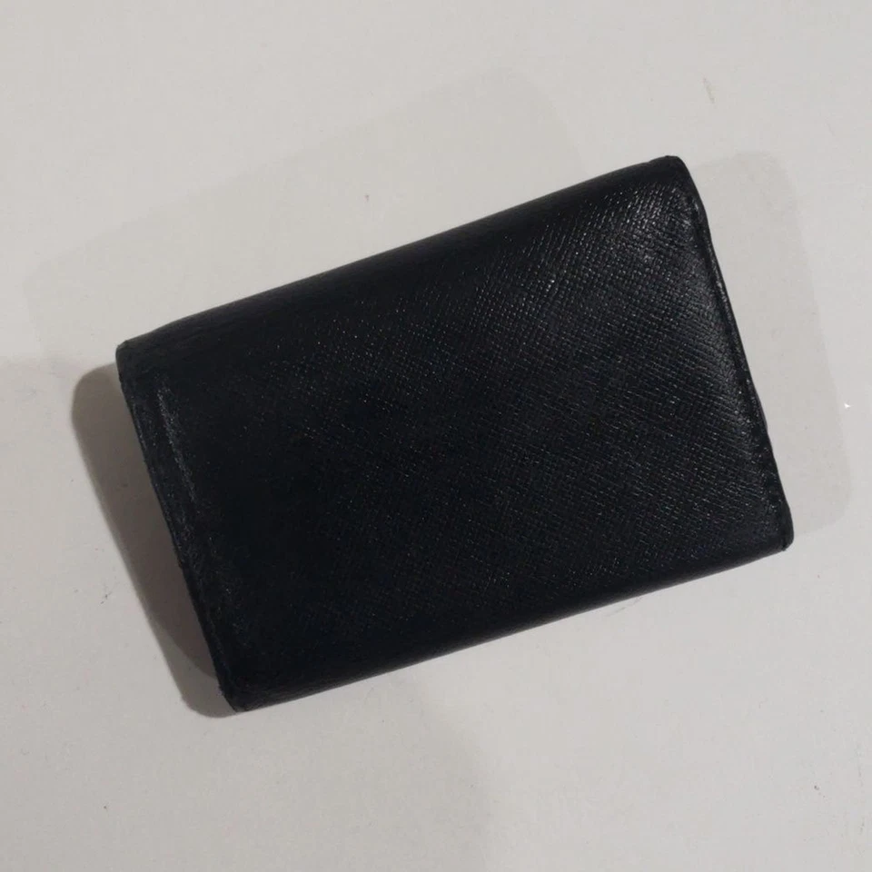 Ferragamo Black Leather Gancini Key Case Holder | Vintage 6 Key Wallet 4"x2.75" - Image 3 of 4