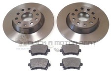 VW PASSAT B7 2011-2014 SET 2 DISCHI E PASTIGLIE FRENO POSTERIORI NUOVO 282MM (DISCHI SOLIDI)
