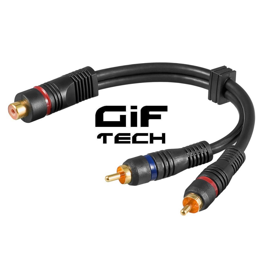 Duttek Cavo Splitter RCA, 3 Maschio a 6 Femmina Spina Y Prolunga Audio