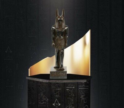 Anubis Jackal God of Afterlife Human Body & Jackal Head Standing Statue Handmade