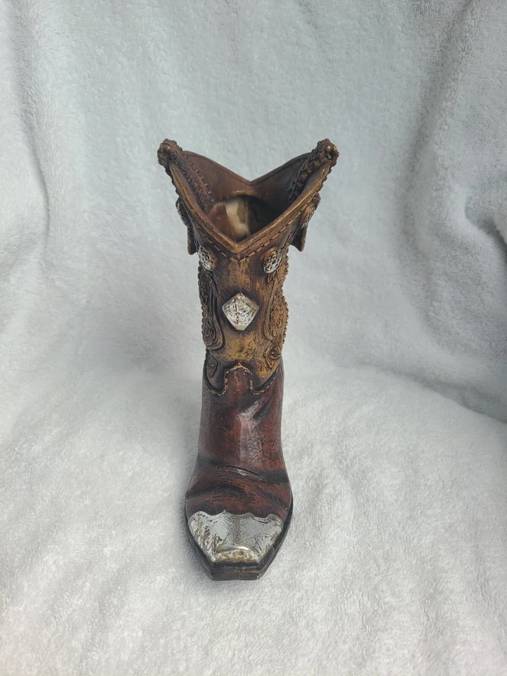 Burton and Burton Boots and Spurs Western Cowboy Boot Jarrón para Western Home Deco Foto 4 de 4