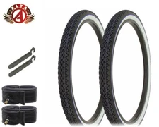 ALTA BICYCLE WIRE BEAD TIRES 26 x 2.125 BLUE LINE HEAVY DUTY DIAMOND 6pc SET.