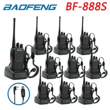2/4/6/8/10PCS BAOFENG BF-888S WALKIE TALKIE 5W 400-470MHZ TWO WAY RADIO+EARPIECE