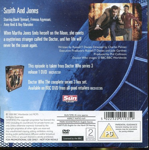 Doctor Who - Smith And Jones / Newspaper DVD - Picture 2 of 2