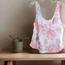 Lucie Ann II TANK sz 38 Fits Small  Medium Floral Cami Relaxed Fit Flowy