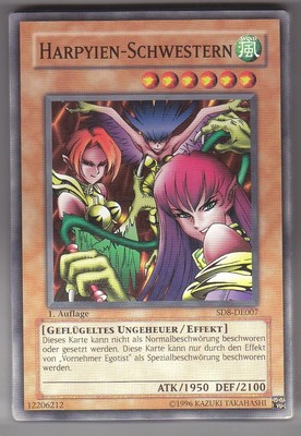 YU-GI-OH Harpyien Schwestern Common SD8-DE007
