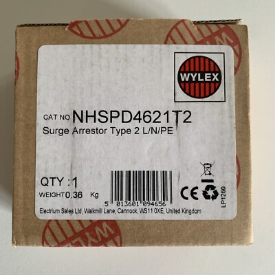 WYLEX NHSPD4621T2 ÜBERSPANNUNGSSCHUTZ SPD L/N/PE Überspannungsschutzgerät MwSt. REG'D