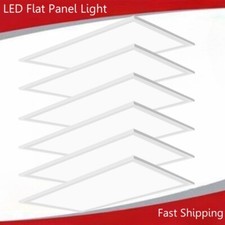 6 Pcs 2x4 LED Flat Panel Troffer Light 7800LM 5000K Dimmable Drop Ceiling Light