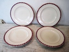 Vintage Mid-Century Set of 4 Vernon Kilns MONTEREY Dinner Plates 10-3/8"