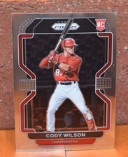 BASEBALL CARD PANINI PRIZM 2022 WASHINGTON CODY WILSON ROOKIE CARD