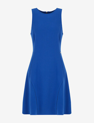 $140 Armani Exchange Women's,Stretch Corduroy Sleeveless A-Line Dress,Sapphire,M