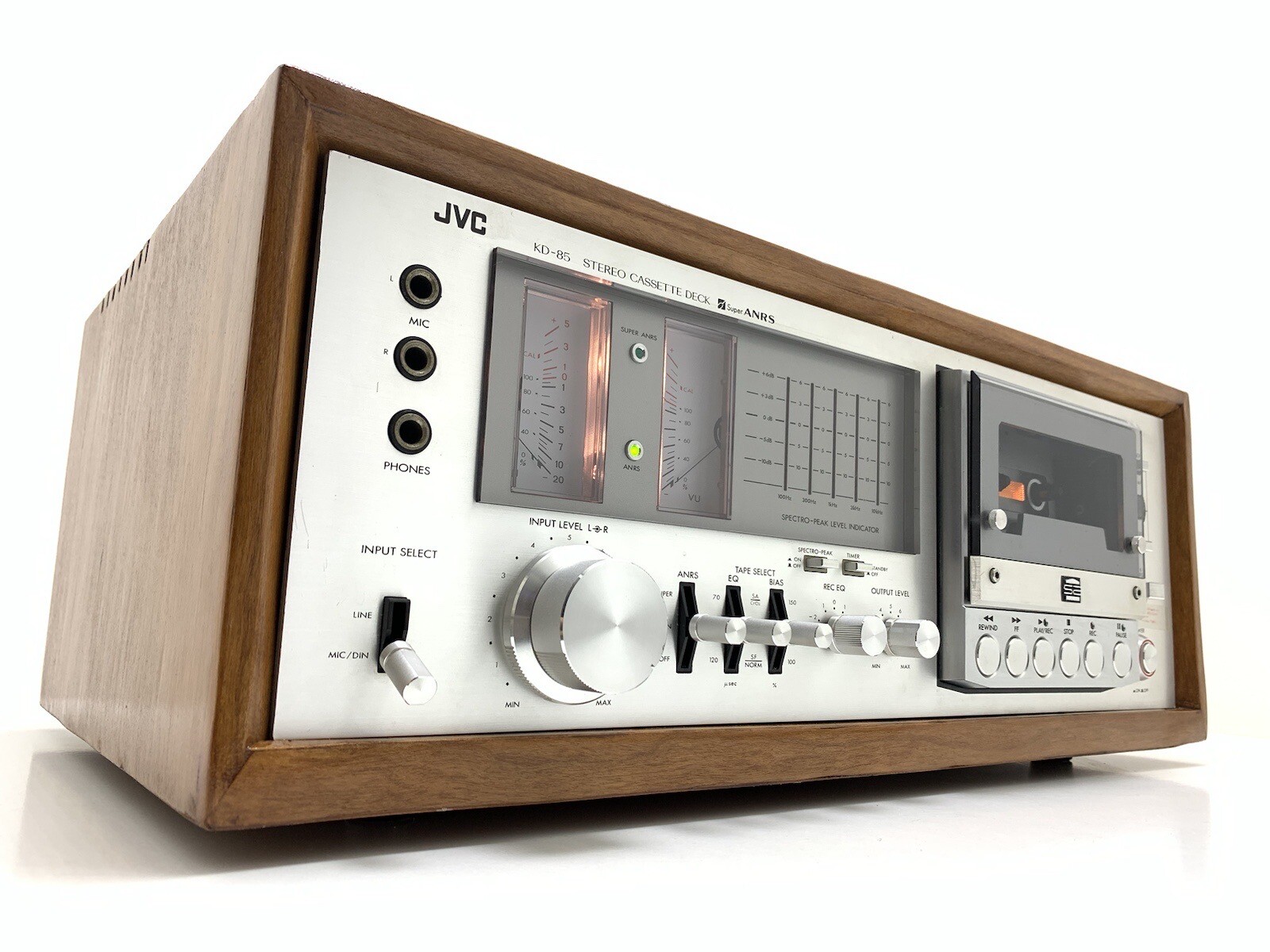 JVC KD85 Hi End Stereo Cassette Deck Vintage 1978 With Wood Box WORK