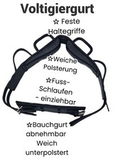 Voltigiergurt Volti Gurt Voltigurt 2 Fu&szlig;schlaufen Leder Mini Shetty Pony Tysons