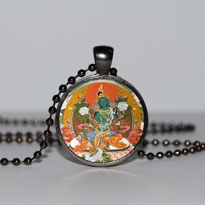 Tara Green PENDANT meditation NECKLACE Shyama Tara Dakini
