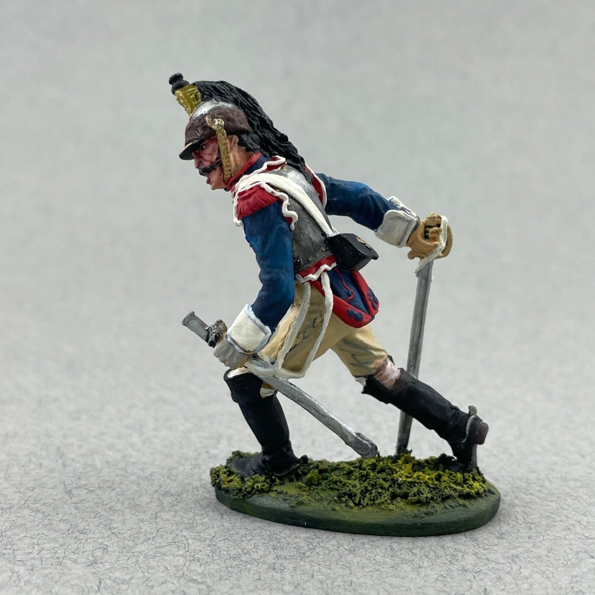 Figurine 54mm Soldat Peint - Bûcheron Britannique Vs Cuirassier Français - Art