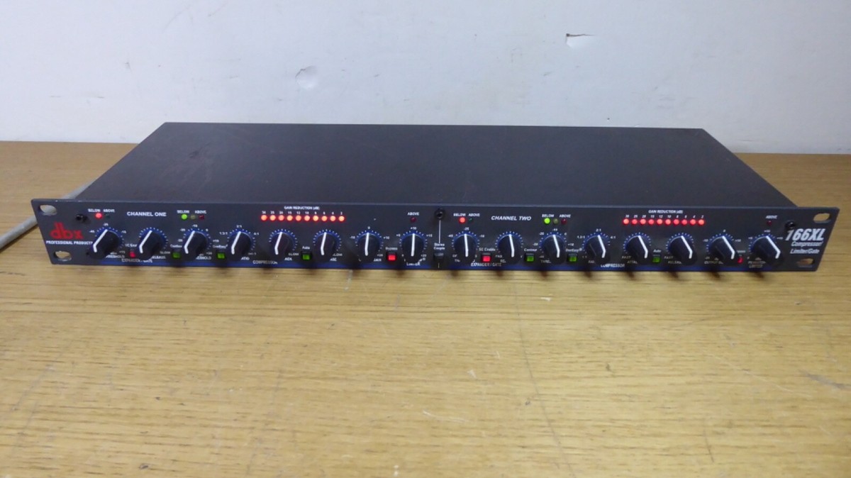 dbx 166XL ステレオコンプレッサー DBX 166XL Stereo Compressor Limiter Gate 2Channel Rack