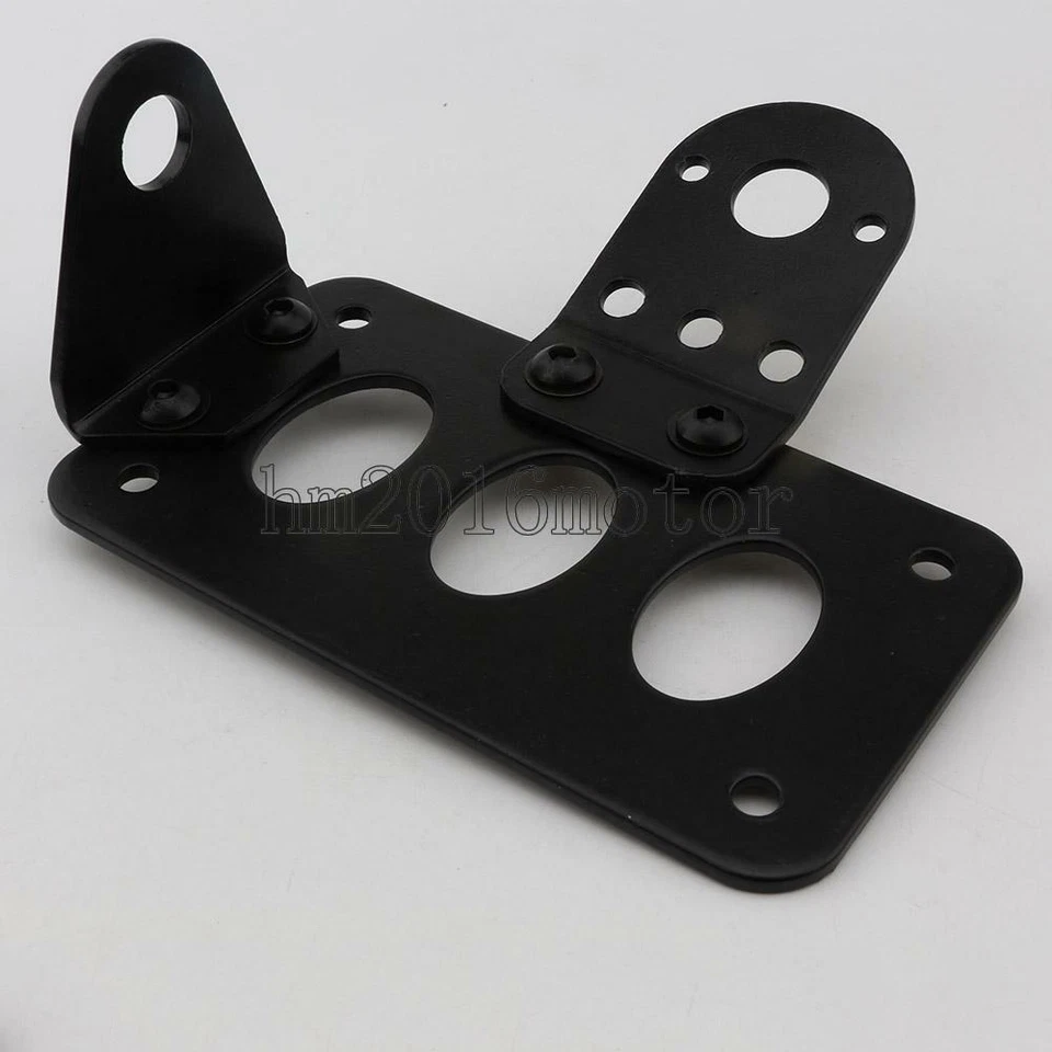 Soporte de matrícula de montaje lateral negro para Yamaha V-Star 650 950 1100 Foto 3 de 4