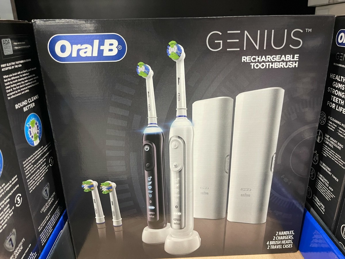 Oral-B Genius 2-Pack Rechargeable Electric Toothbrush wit