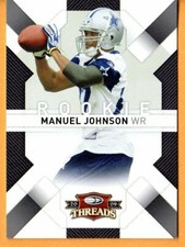 MANUEL JOHNSON(DALLAS COWBOYS)2009 DONRUSS LIMITED-NUMBERED/Rookie Football Card