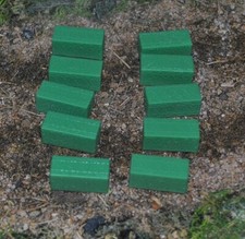 BRITAINS 1/32 REPRO RESIN GREEN SMALL HAY BALES X 10 ,