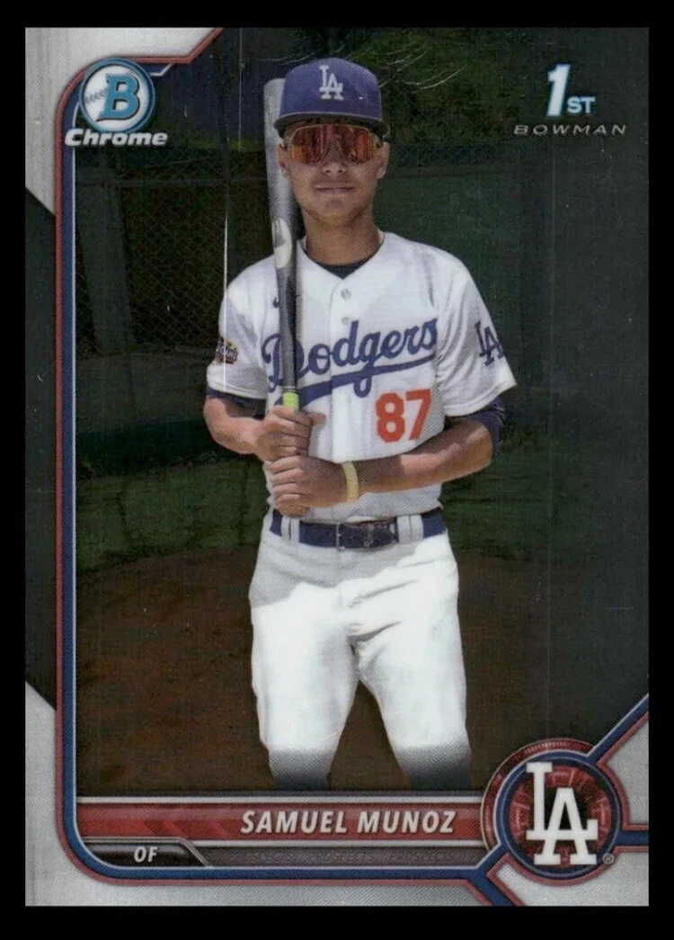 2022 Bowman Chrome #BCP-161 Samuel Munoz Prospects Los Angeles Dodgers