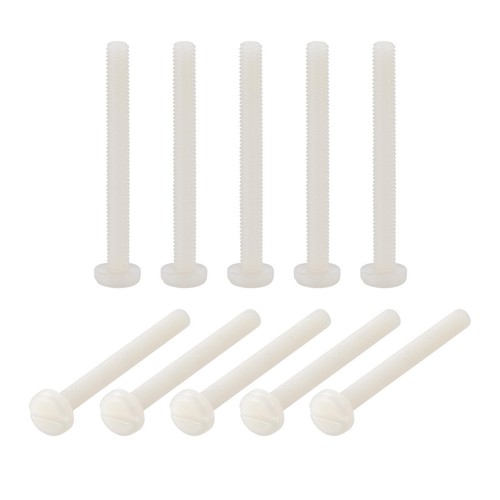 60 Vis En Nylon M3 X 25mm Tête Cylindrique Fente - Pour Fixations Légères, Projets DIY