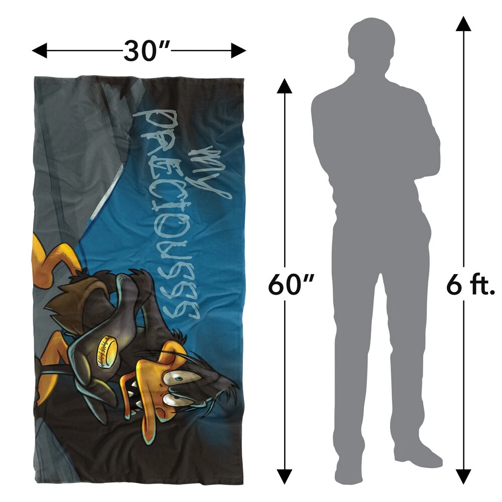 WB 100: Beach Towel, 30"x60" Looney Tunes Daffy My Precious Beach Towel