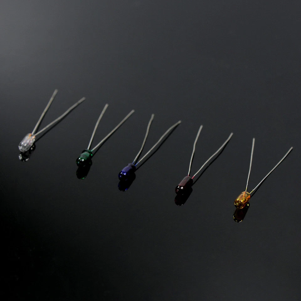 MP02 100pcs 3mm 12V Mini Grain of Wheat Bulbs Mixed Color RYBGW - Image 2 of 4