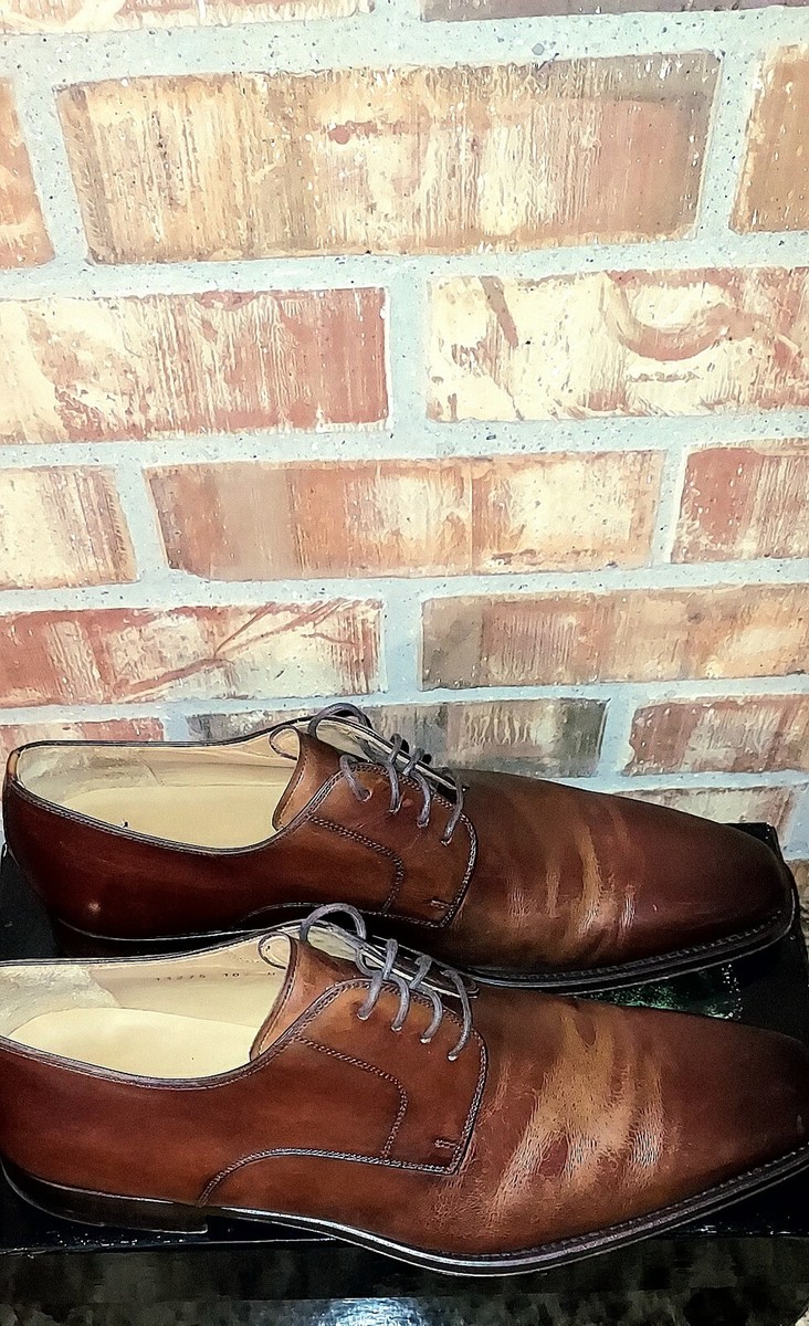 Magnanni Leather Lace Up Derby Oxford Mens sz 10.5 Brown  display picture 1