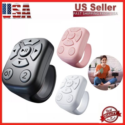 3 Colors Scrolling Ring Page Turner Bluetooth Compatible Phone Remote Control US