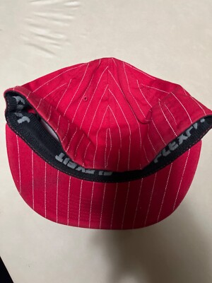 Adio Hat (Fitted S/M) Red Pinstripe Ball Cap Skate Flexfit Adio Hat (Fitted S/M) Red Pinstripe Ball Cap Skate Flexfit