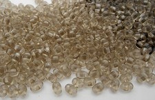 600 Czech Duo / Twin Seed Beads 2.5x5mm Black Diam0nd color with 2 holes, grey