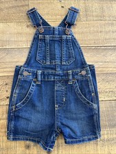 Baby Gap Blue Denim Overall Shorts 3-6 Months