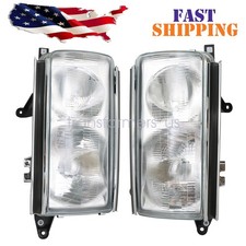 For 1991-1996 1997 Toyota Land Cruiser Lc80 Fj80 Headlight Pair Clear Lens Set