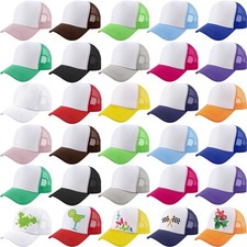 30 Pack Adult Sublimation Trucker Caps Bulk DIY Printing Baseball Hat Mesh Tr...