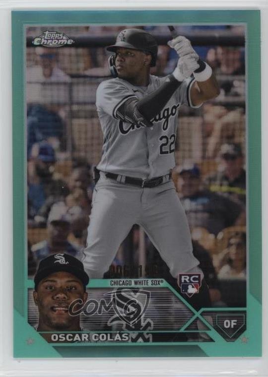 2023 Topps Chrome Aqua Refractor 6/199 Oscar Colas Oscar Colás #145 0l44