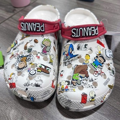 Snoopy Charlie Brown Crocs Classic Clogs Peanuts Jibbitz Shoes