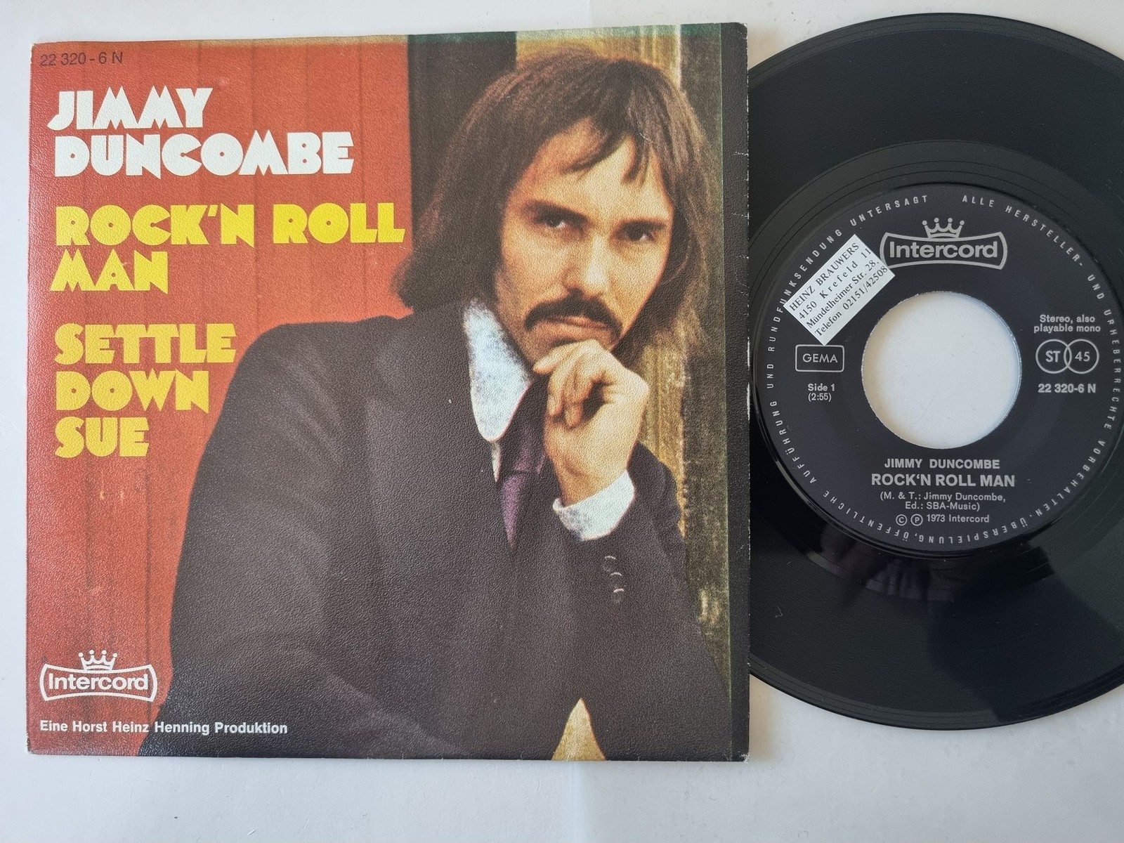 Jimmy Duncombe - Rock'N Roll Man 7'' Vinyl Germany