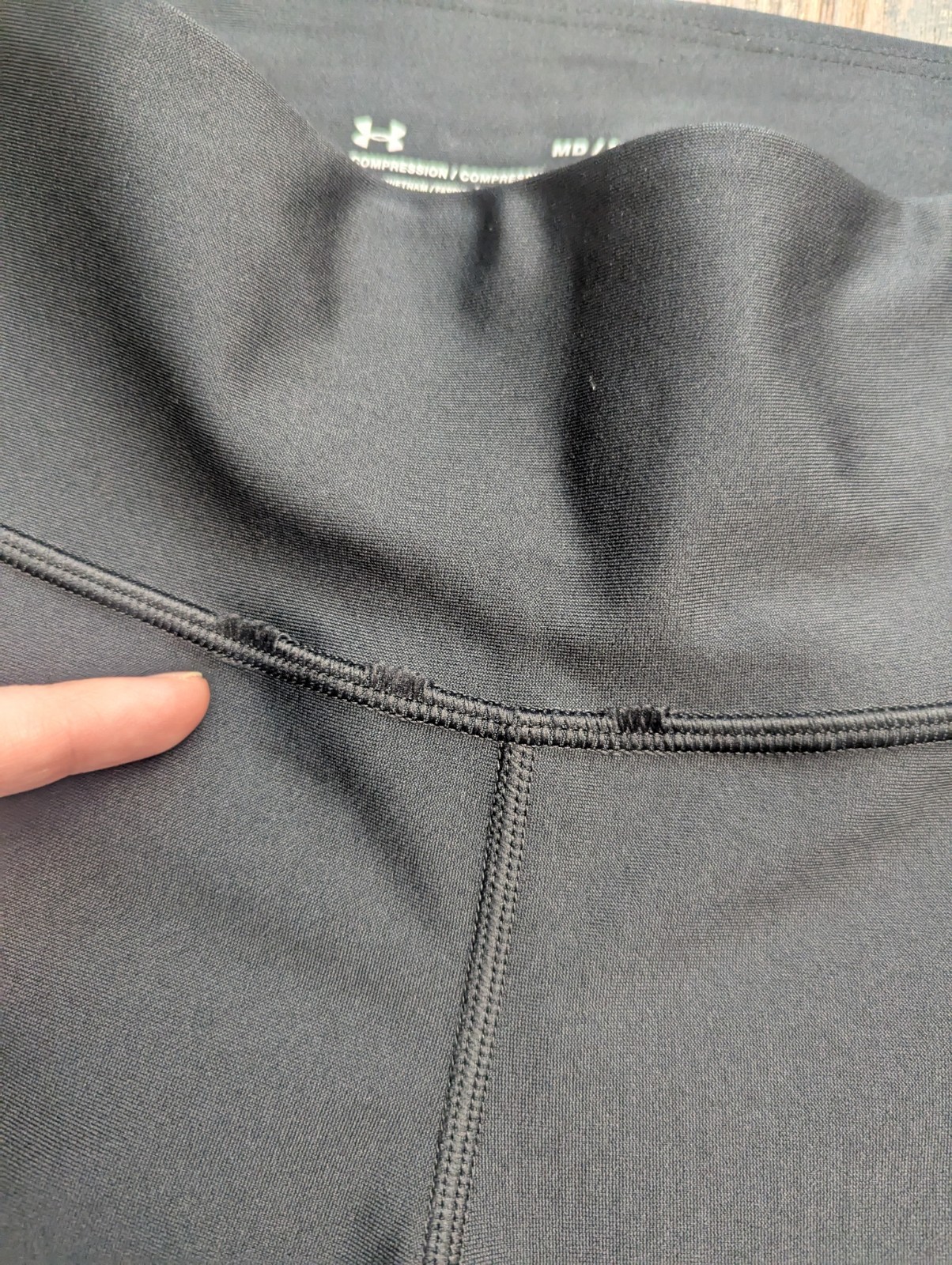 Under Armour Leggings Womens M Black Ankle Compression High Rise Workout Pull On thumbnail 4