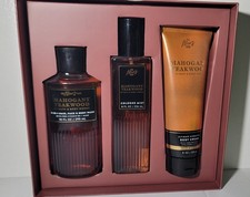 Mahogany Teakwood 3-Piece Men s Set Body Wash, Cream Cologne Mist