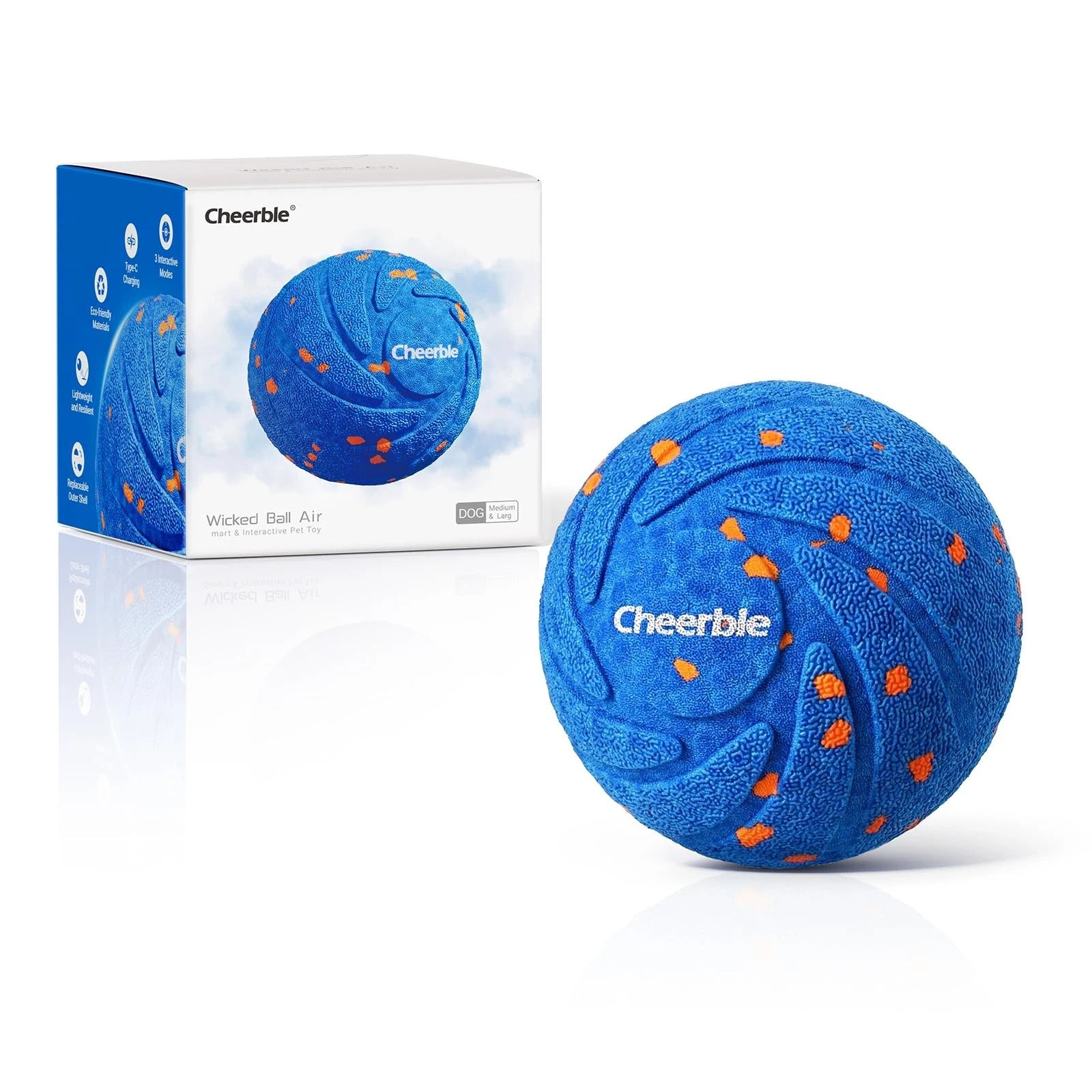 Cheerble Smart Interactive Dog Toy, Wicked Ball AIR, Automat