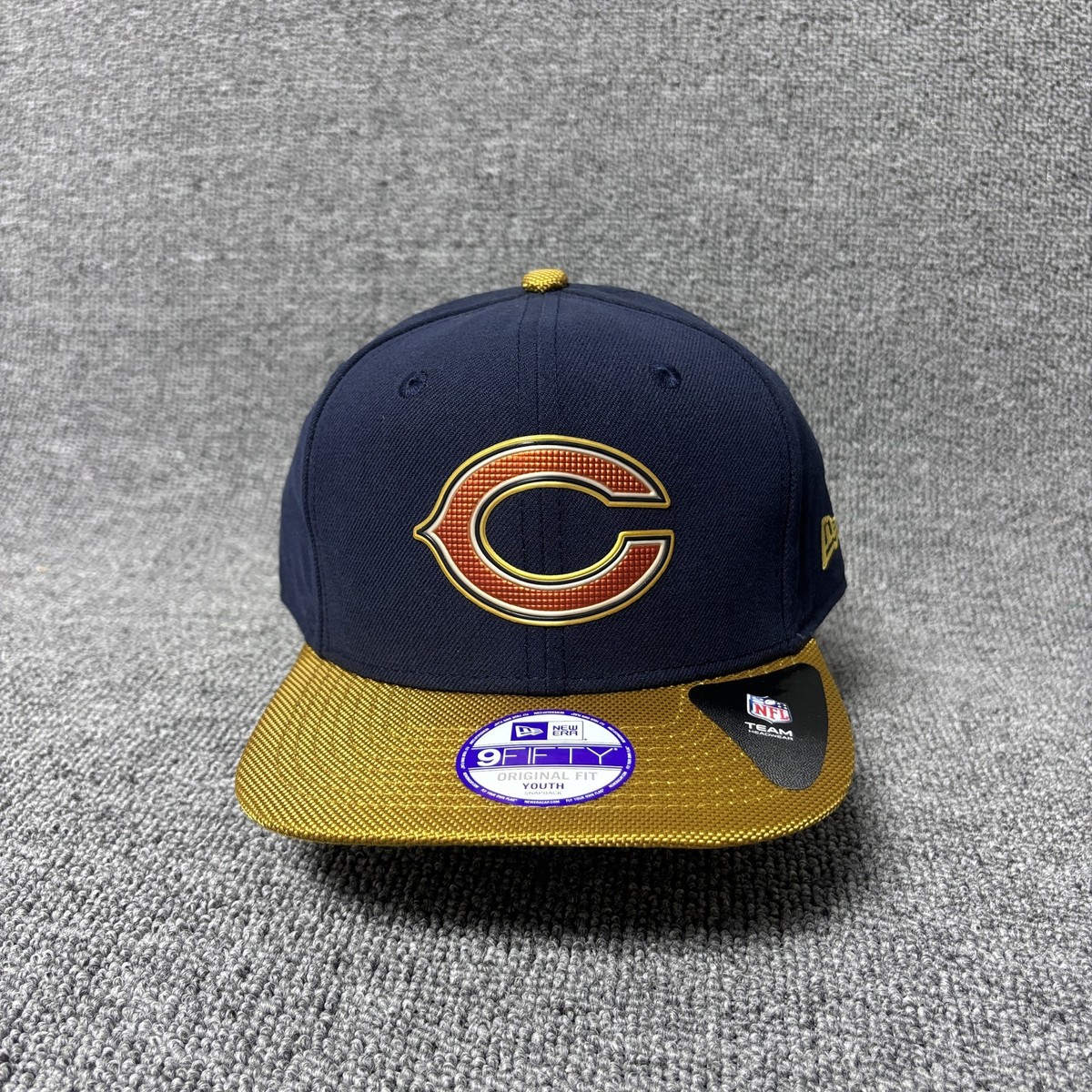 New Era Chicago Bears 9FIFTY Youth Snapback Hat Navy Gold Original Fit NFL Cap