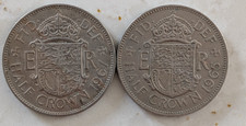 💚 UNITED KINGDOM COIN 1965 & 1967 HALF CROWN QE II TWO AND HALF SHILLINGS