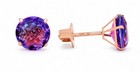 TOURMALINE 2.10 Cts STUD EARRINGS 14K SOLID ROSE GOLD - MADE IN USA - NWT — photo 1