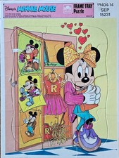 VINTAGE MICKEY MINNIE MOUSE DISNEY FRAME-TRAY PUZZLE GOLDEN 4510-11D 18404-14