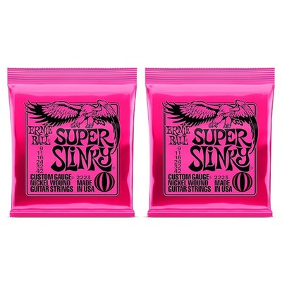 Ernie Ball 2223 Super Slinky Nickel Wound Electric Guitar Strings 2Pack