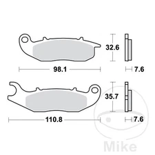 39479-SINTERED BRAKE PADS SI ALTN: 7320001 compatible with Honda CRF 25
