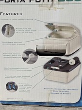 Thetford Porta Potti 365 Portable Toilet, 4 Gal Water/5.5 Gal Waste, White/Black